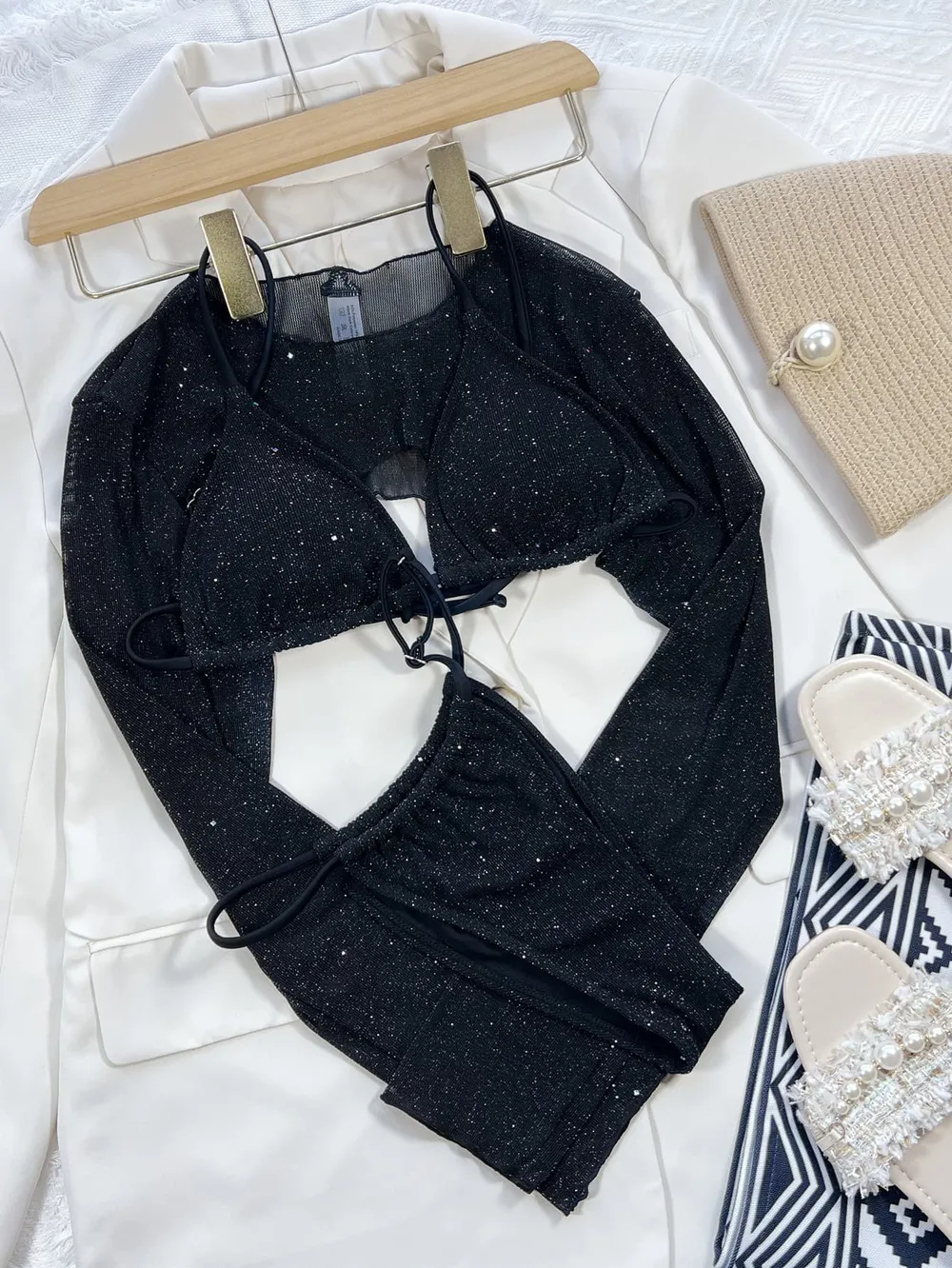 Glitter Three-Piece Swim Set, image 2