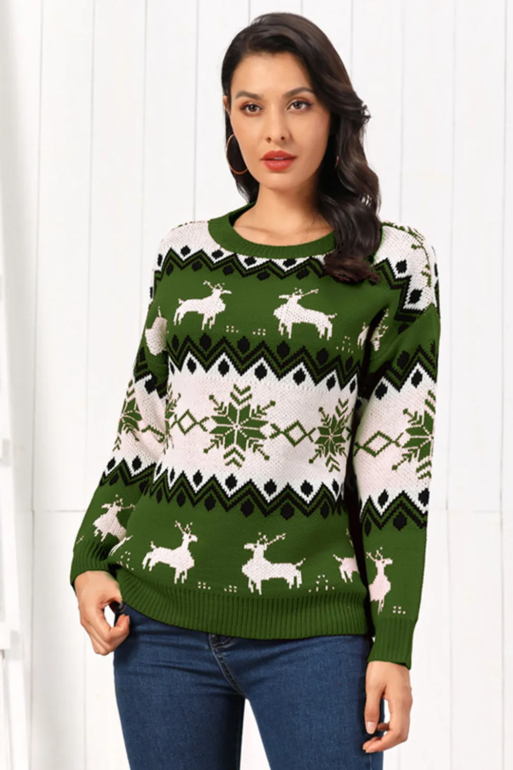 Reindeer Round Neck Sweater, image 5
