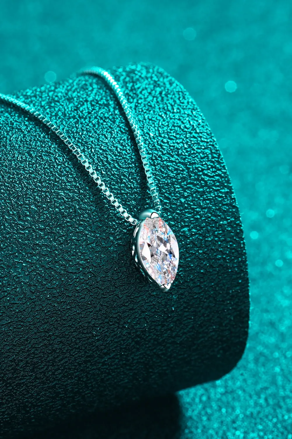 1 Carat Moissanite 925 Sterling Silver Necklace, image 2