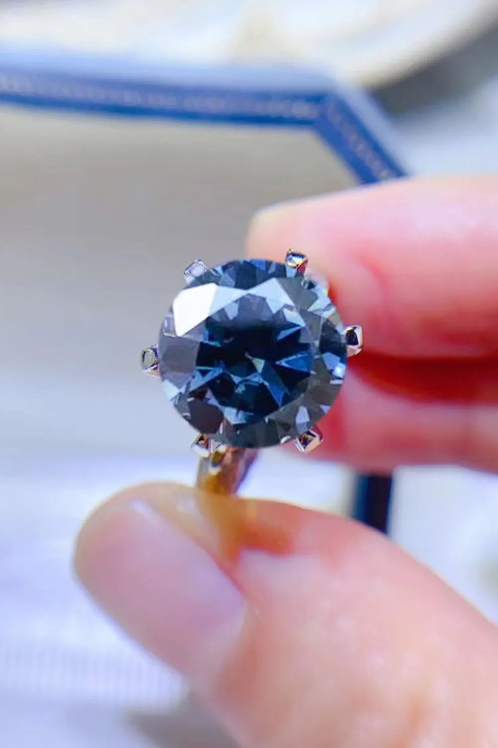 5 Carat Moissanite 925 Sterling Silver Ring, image 4