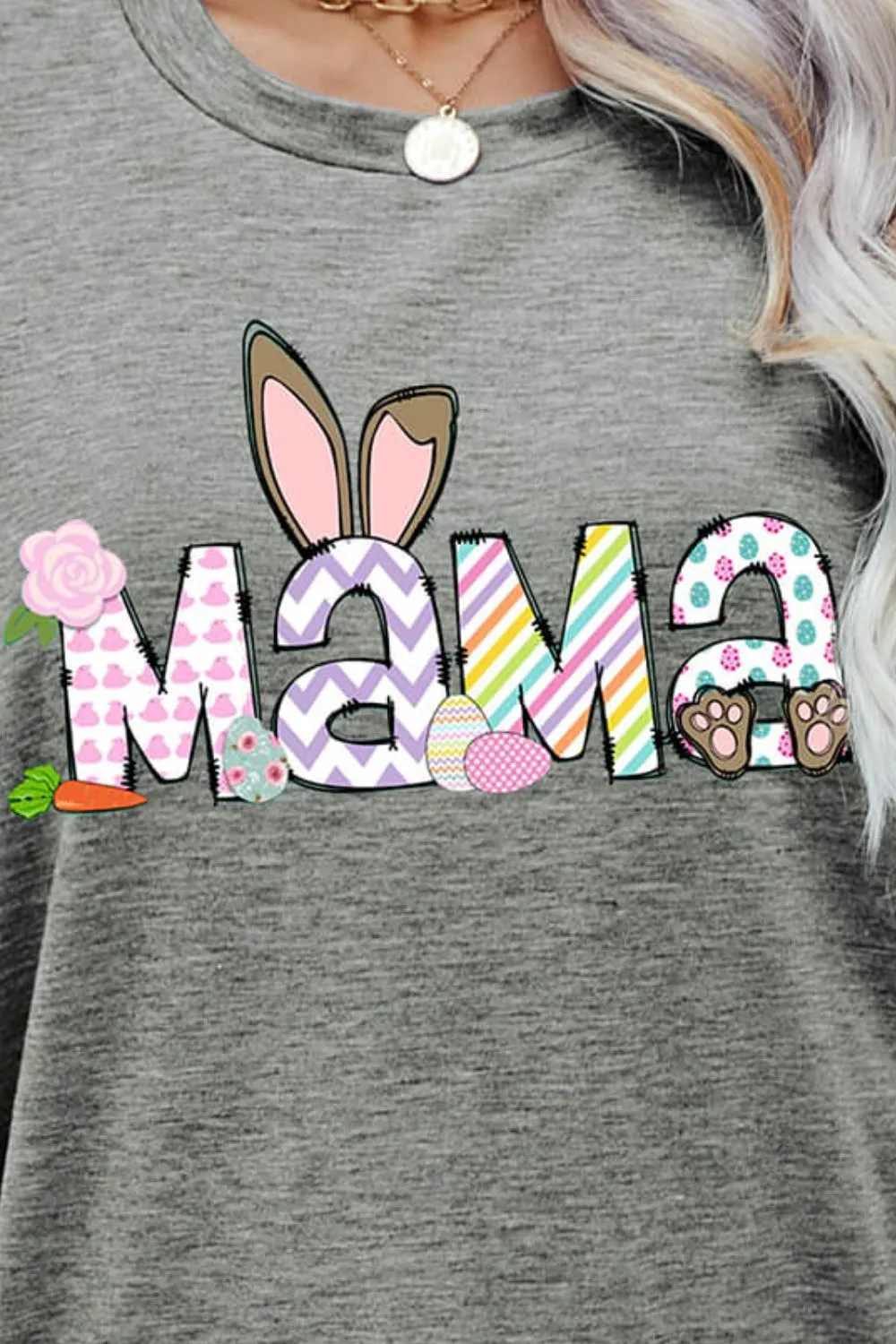Easter MAMA Graphic Round Neck T-Shirt, image 12
