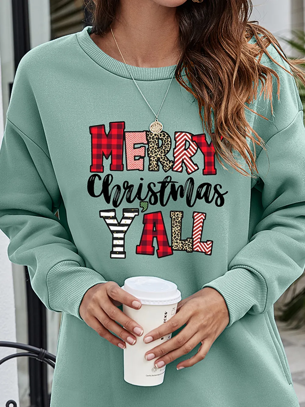 MERRY CHRISTMAS Y'ALL Graphic Sweatshirt, image 13