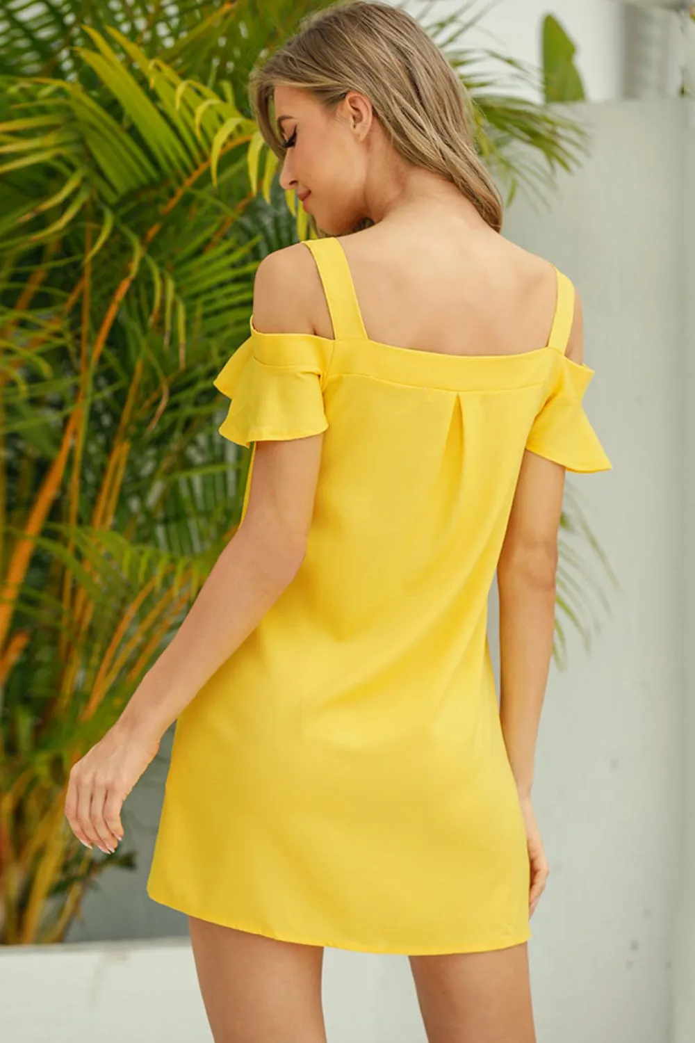 Cold-Shoulder Mini Dress, image 2