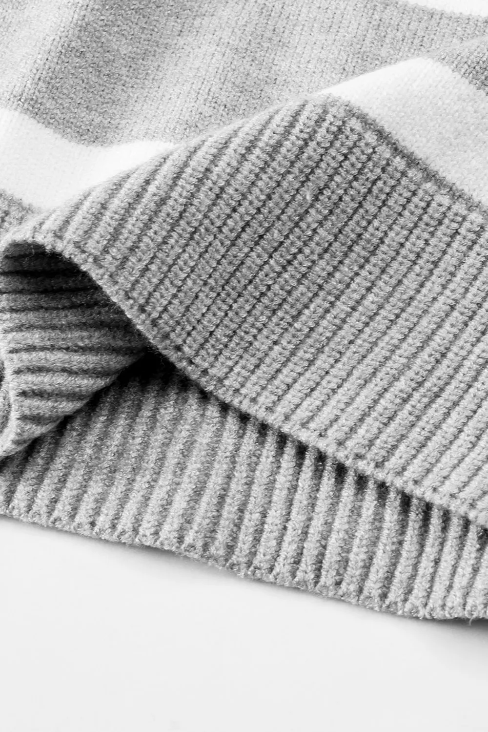 Striped Collared Neck Slit Sweater, image 12