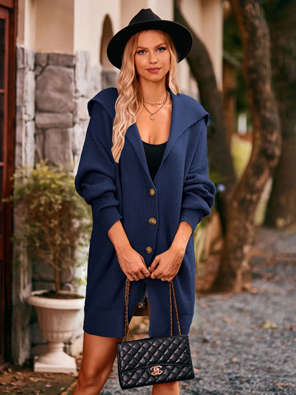 Dropped Shoulder Long Sleeve Cardigan, image 20