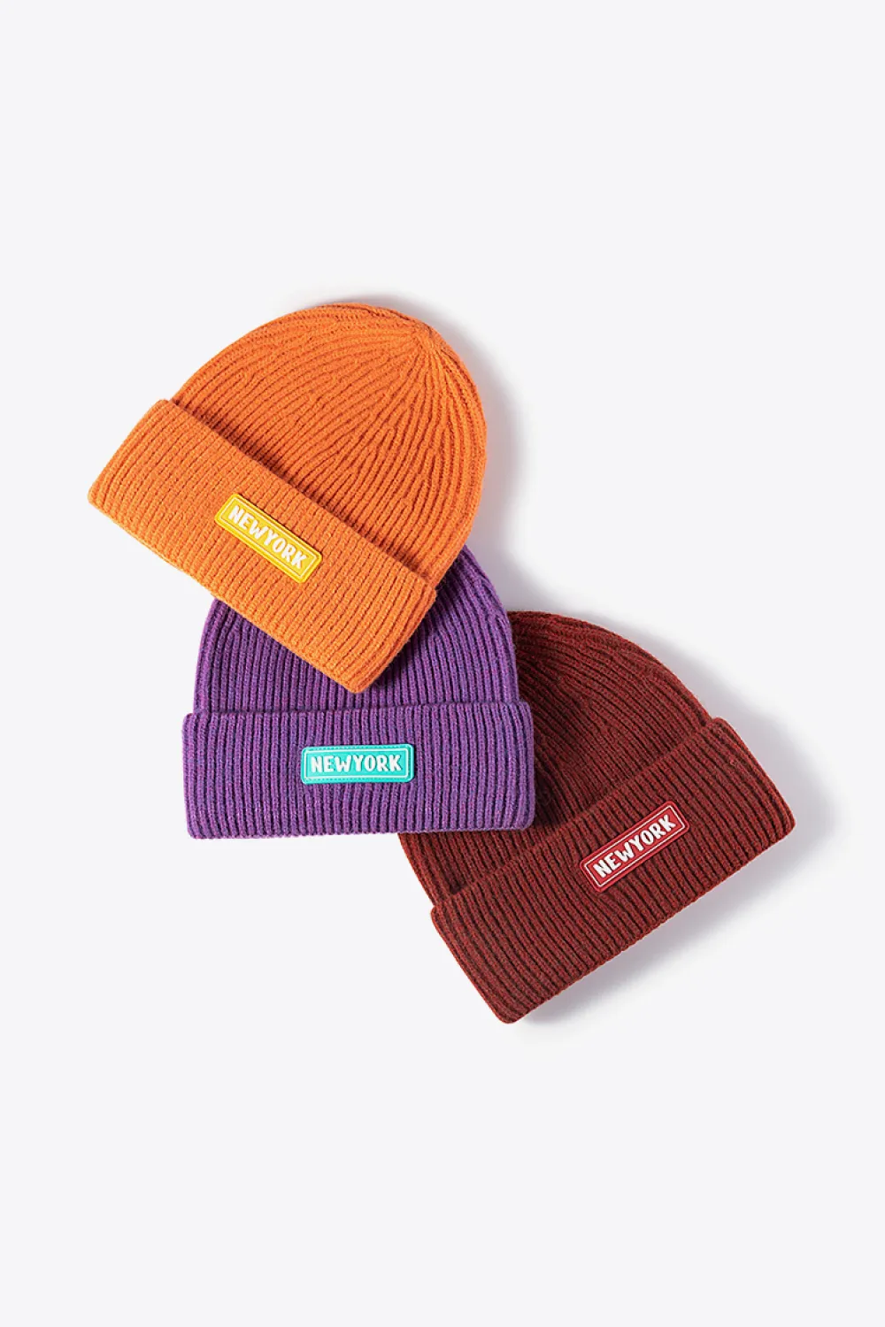 NEWYORK Patch Rib-Knit Cuffed Beanie, image 26