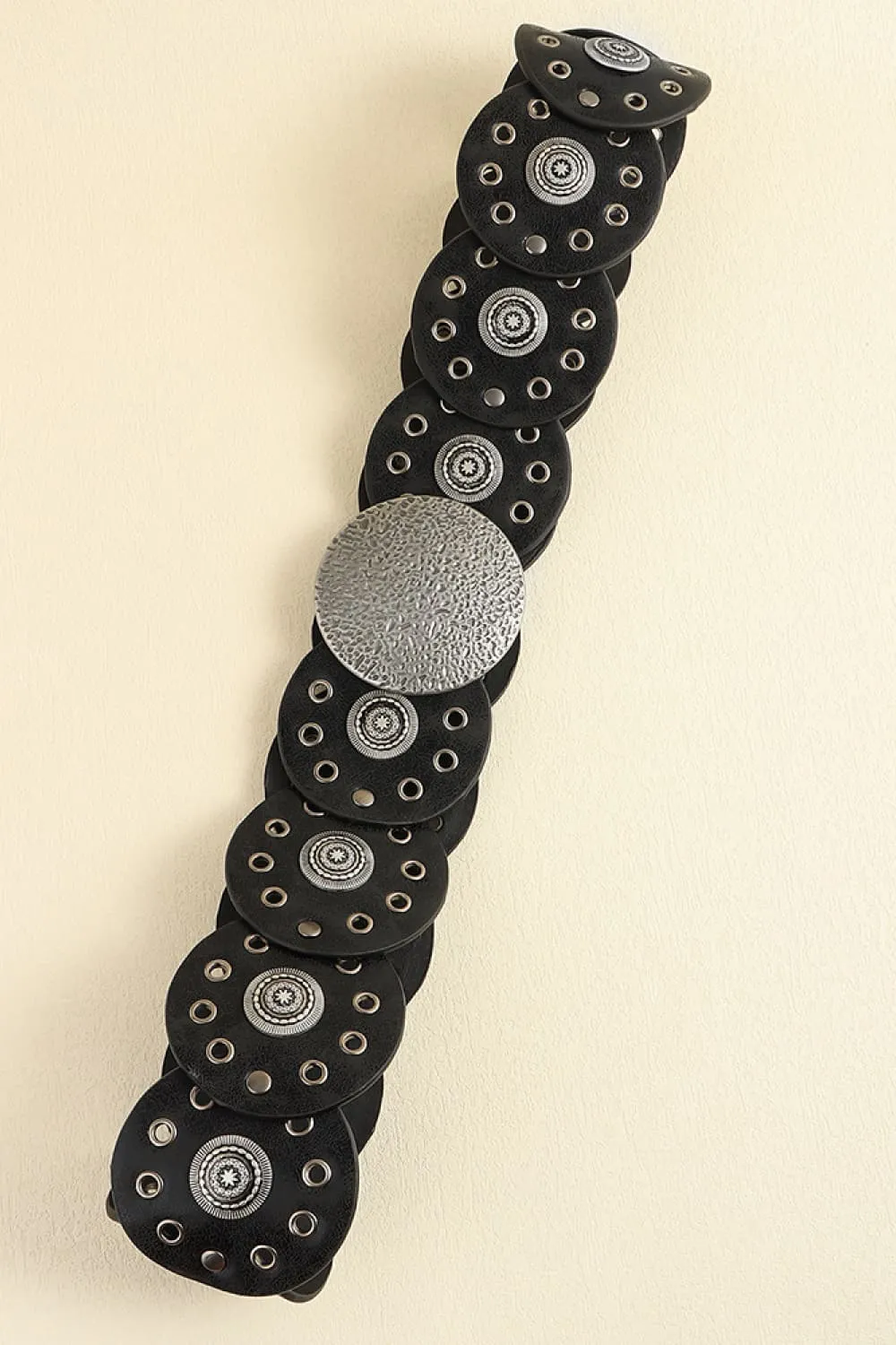 Round Shape PU Leather Belt, image 4