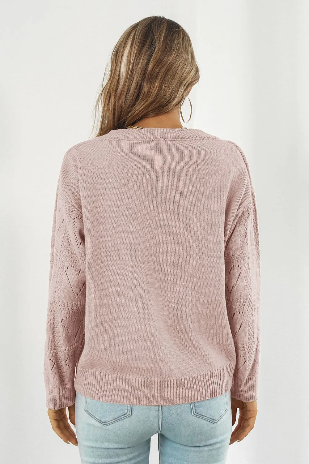 V-Neck Drop Shoulder Sweater, image 4