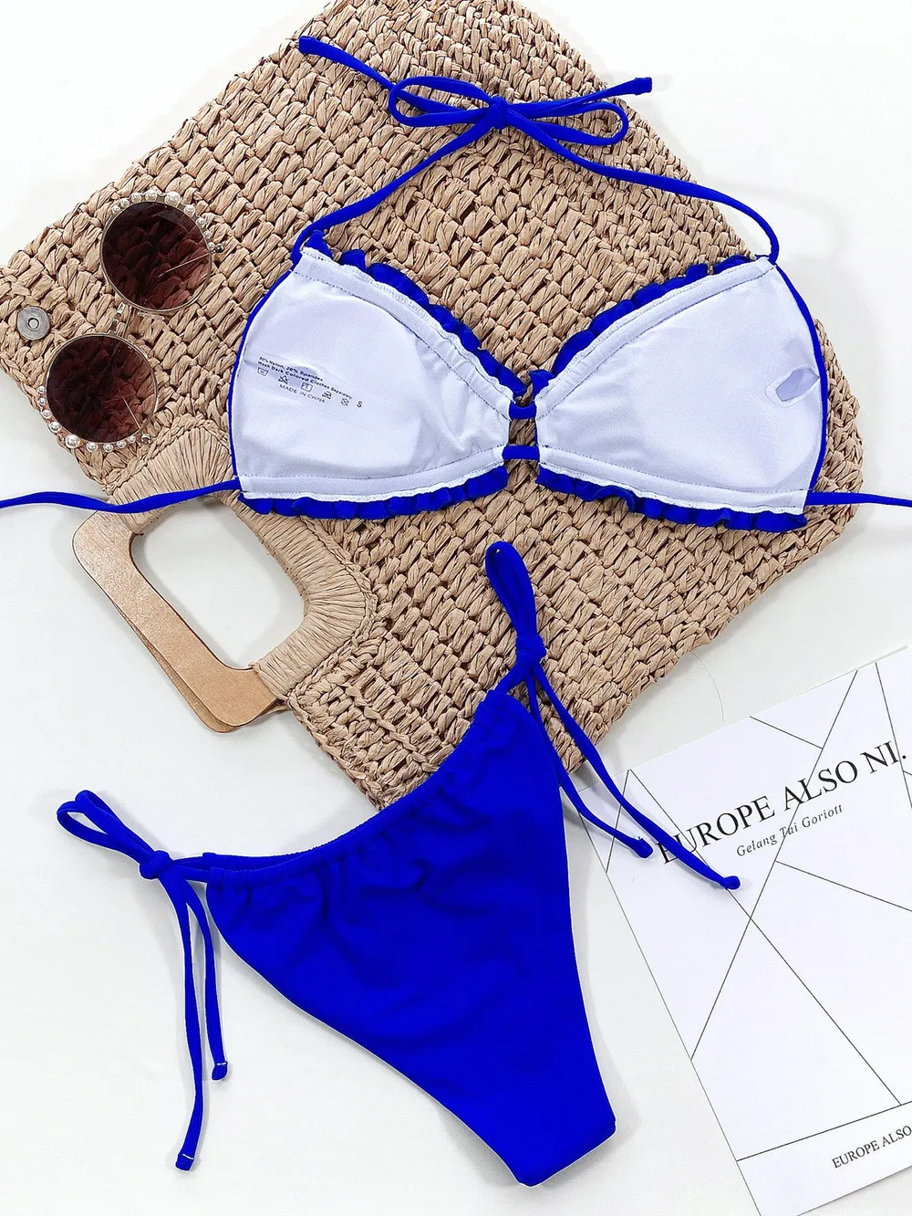Frill Trill Halter Neck Bikini Set, image 4