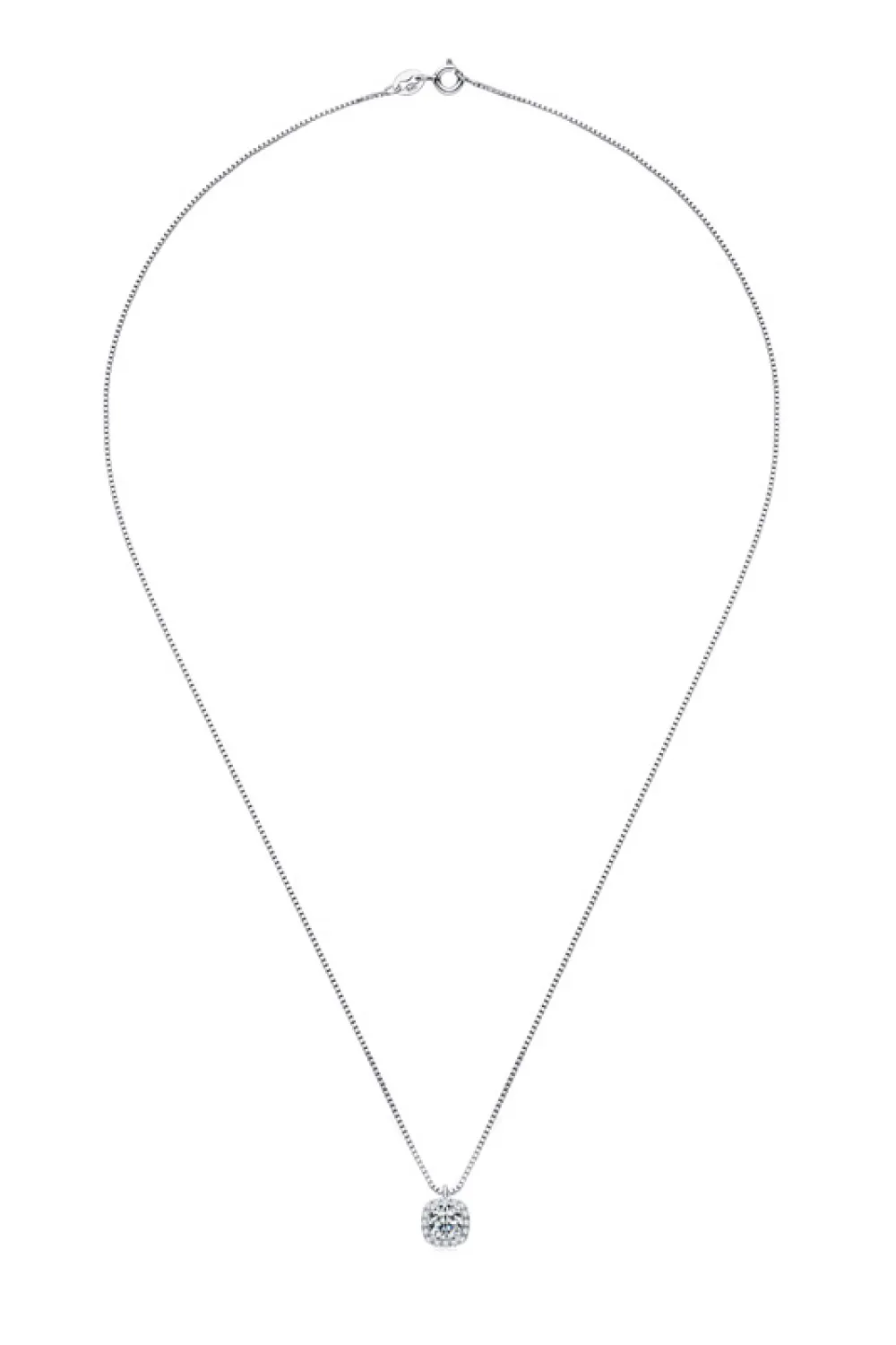 Moissanite Pendant Platinum-Plated Necklace, image 4