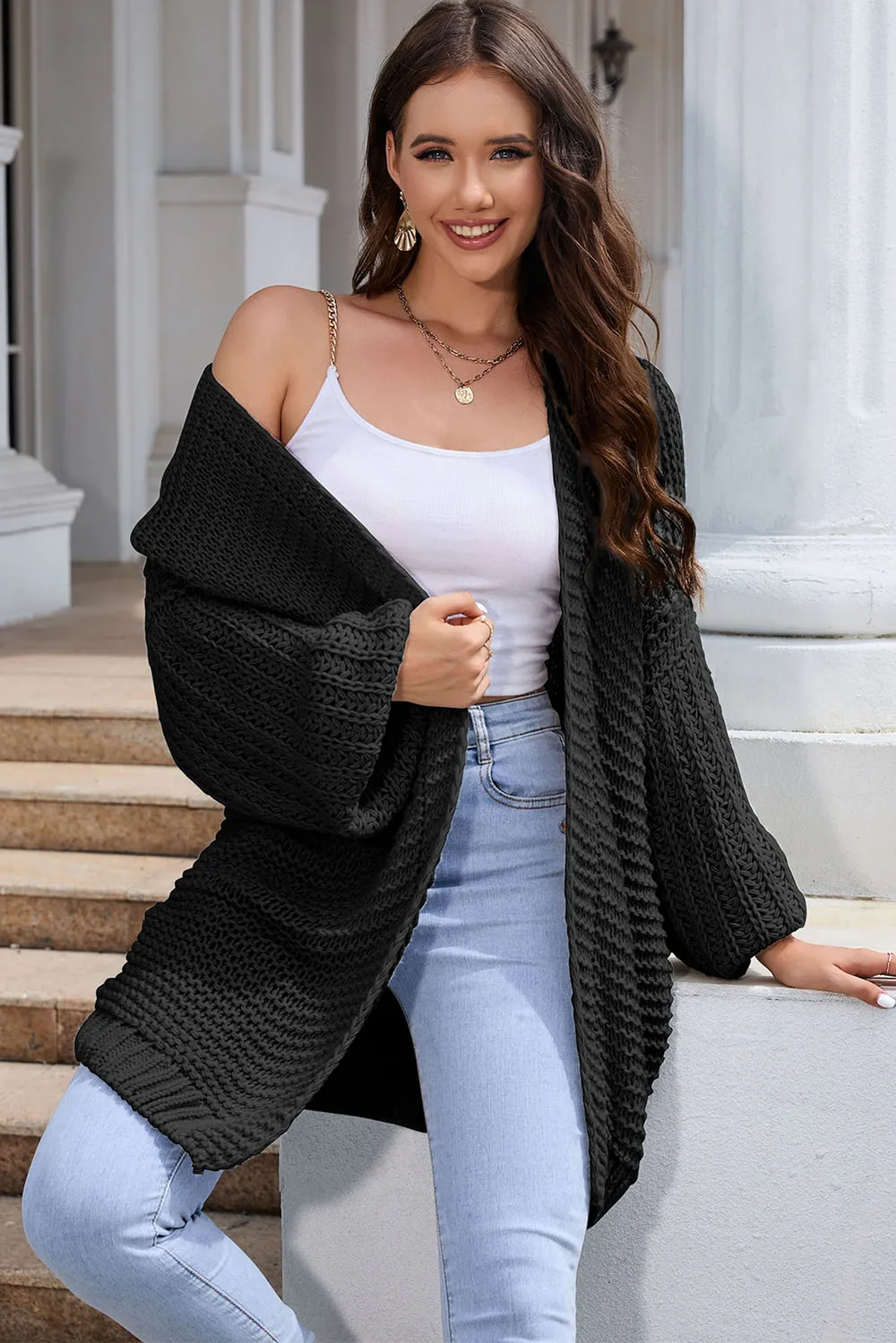 Open Front Longline Cardigan, image 4