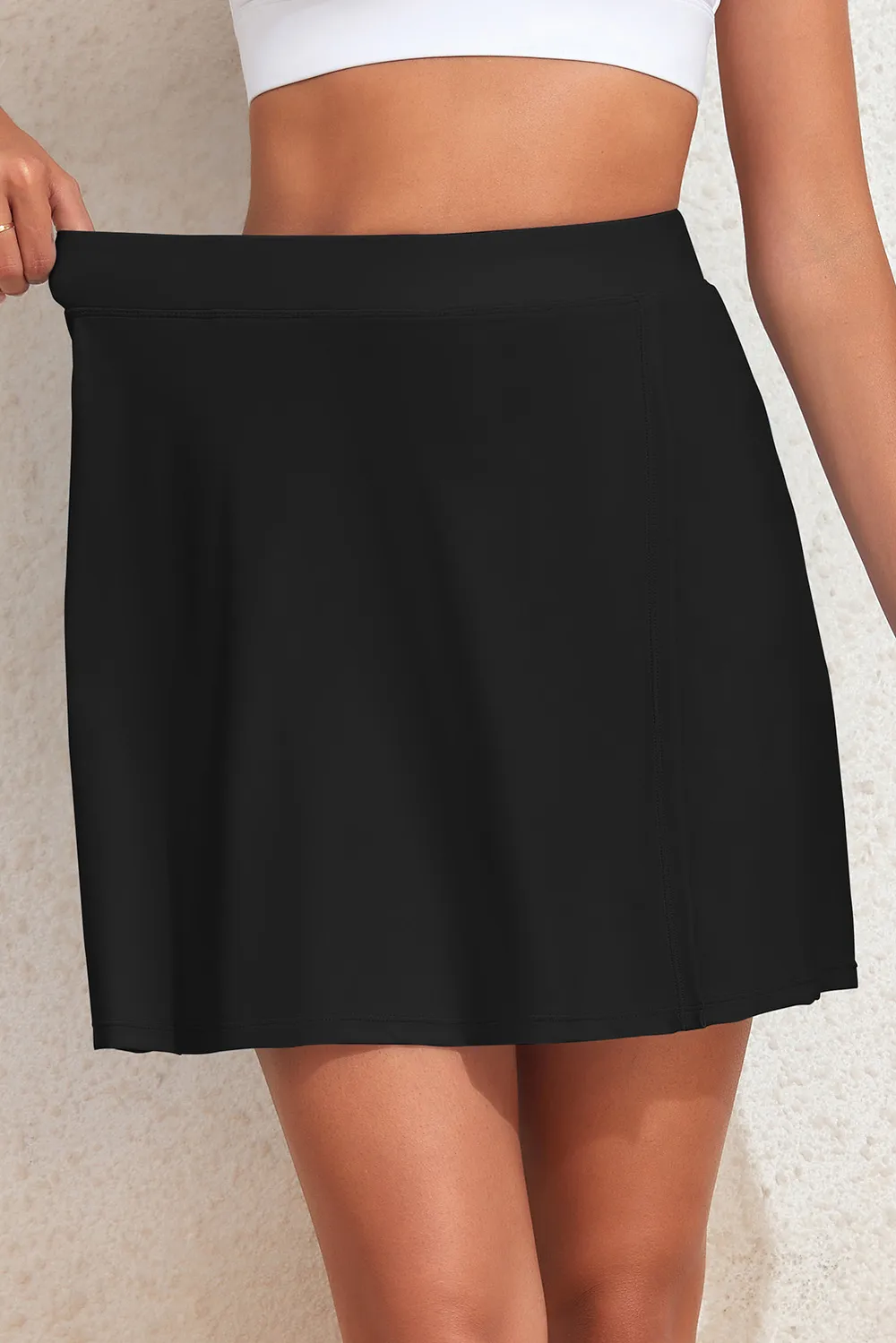Slit Swim Skort with Pockets, image 3