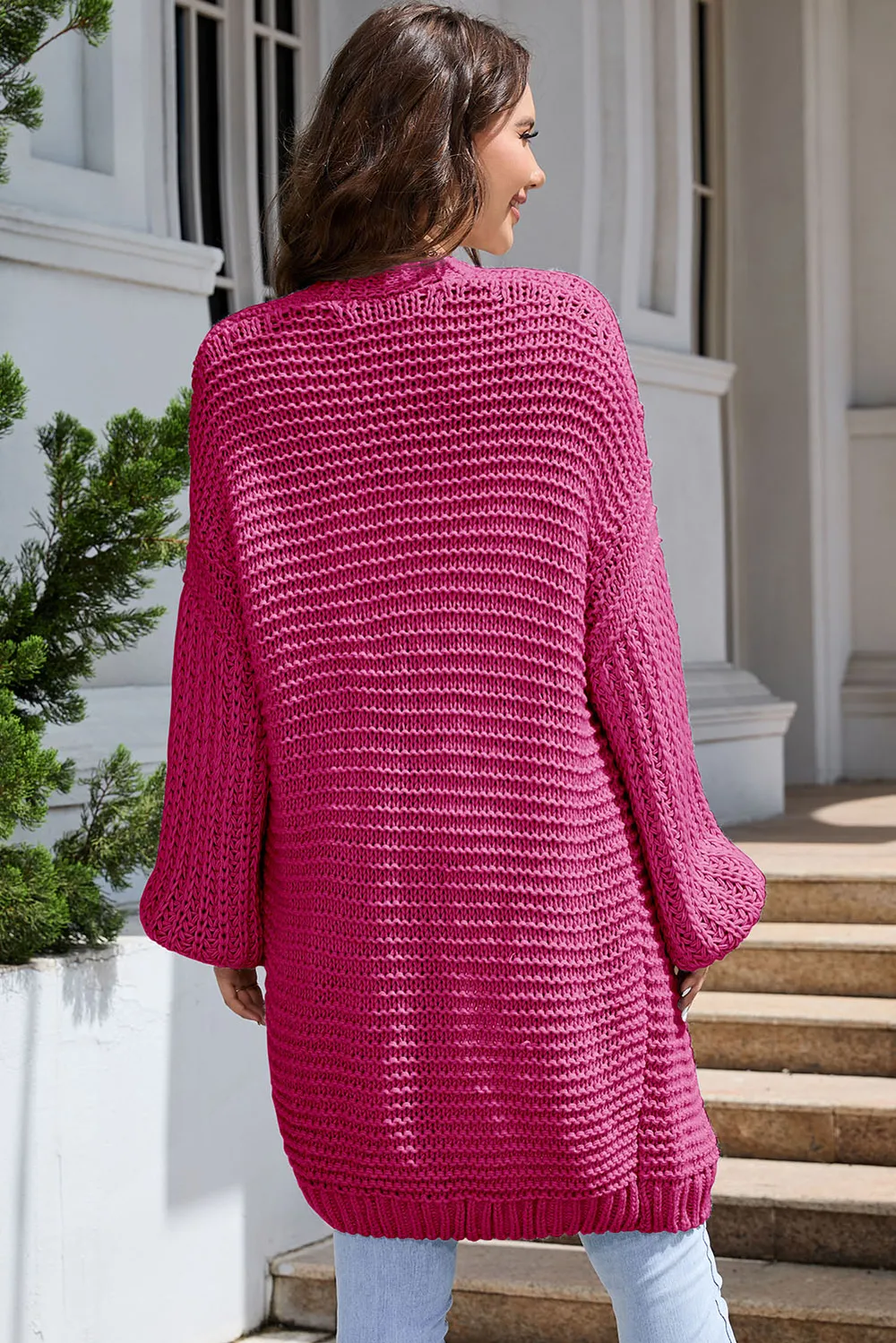 Open Front Longline Cardigan, image 5