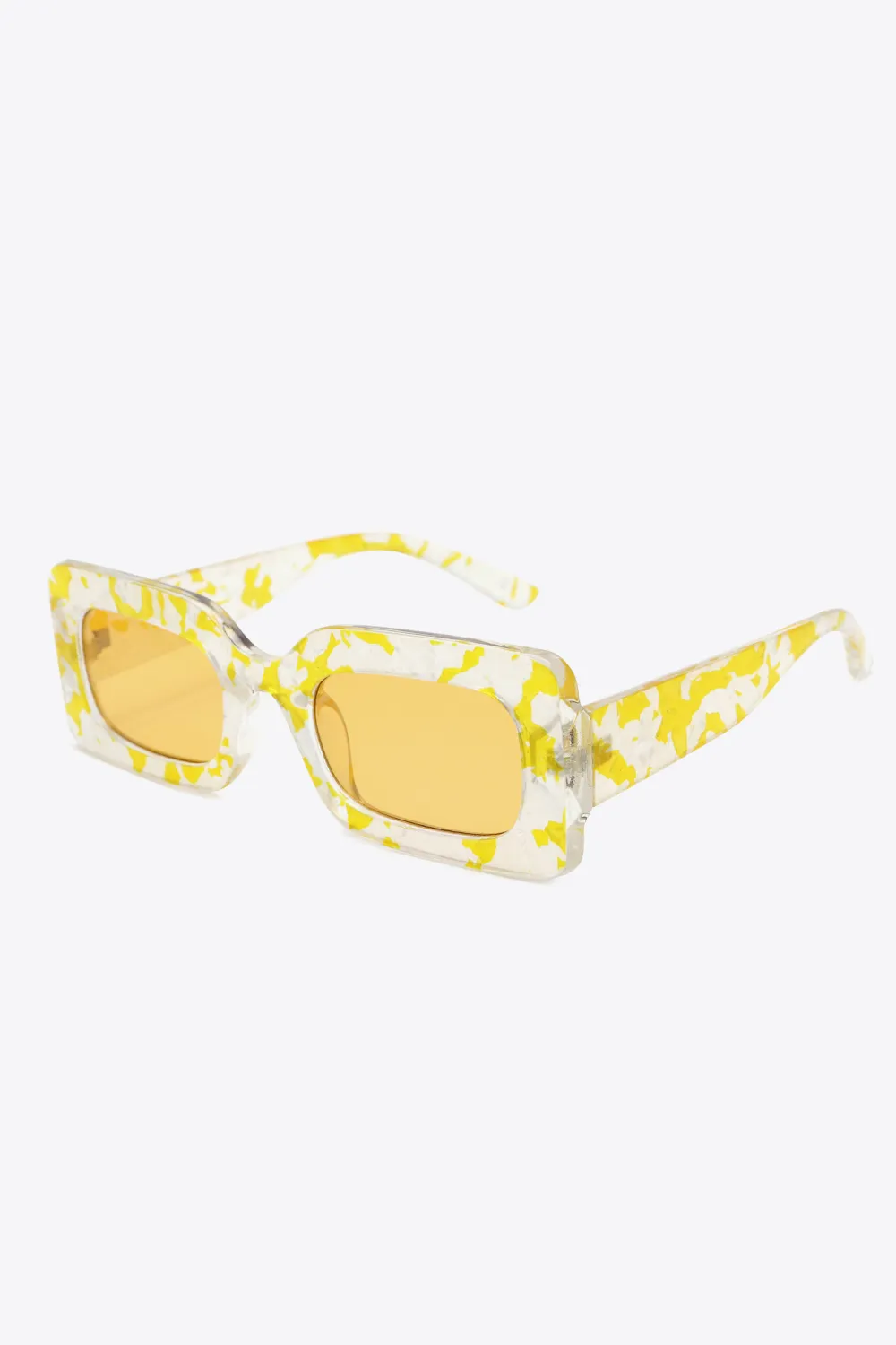 Tortoiseshell Rectangle Polycarbonate Sunglasses, image 10