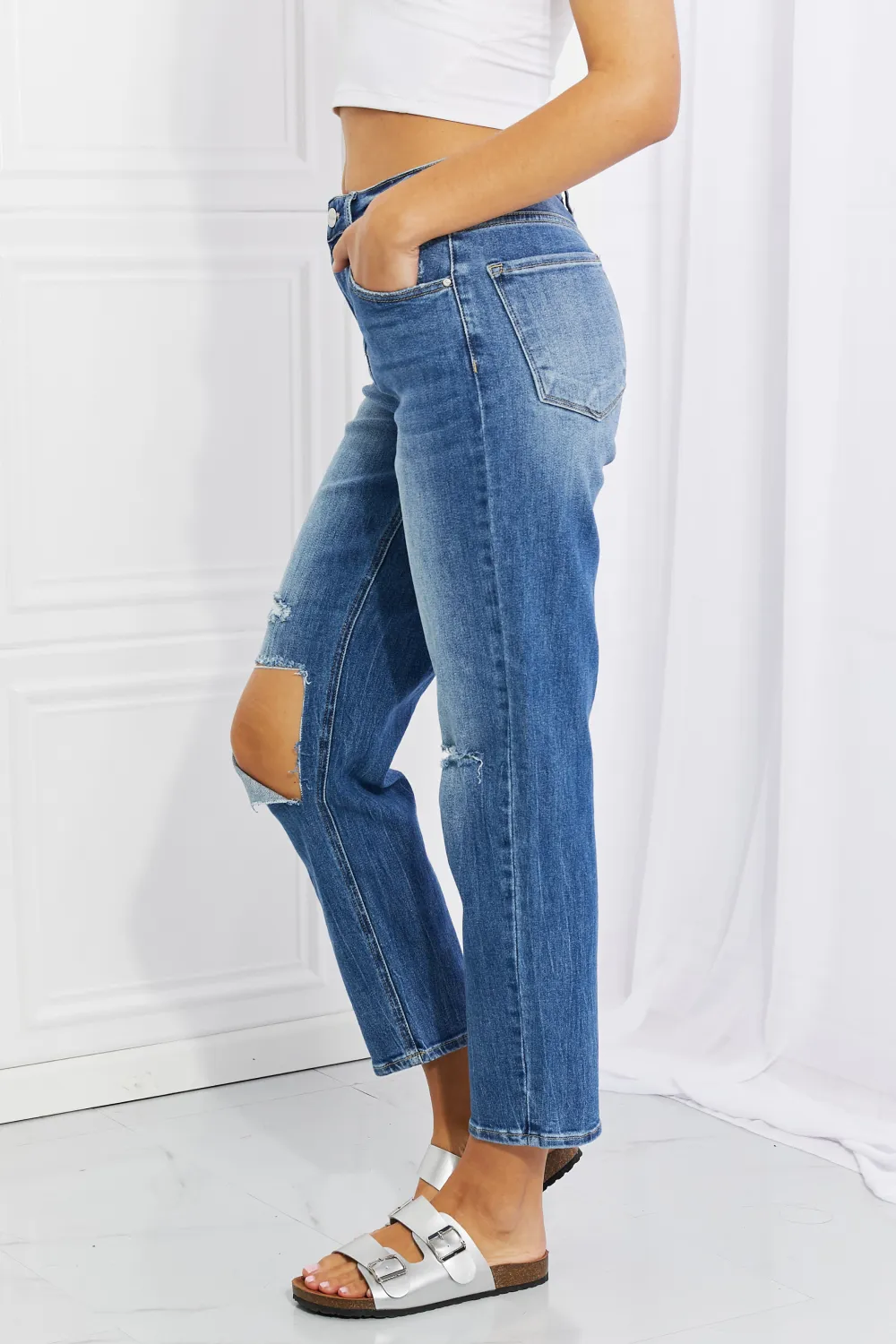 Full Size Emily High Rise Relaxed Jeans, image 3
