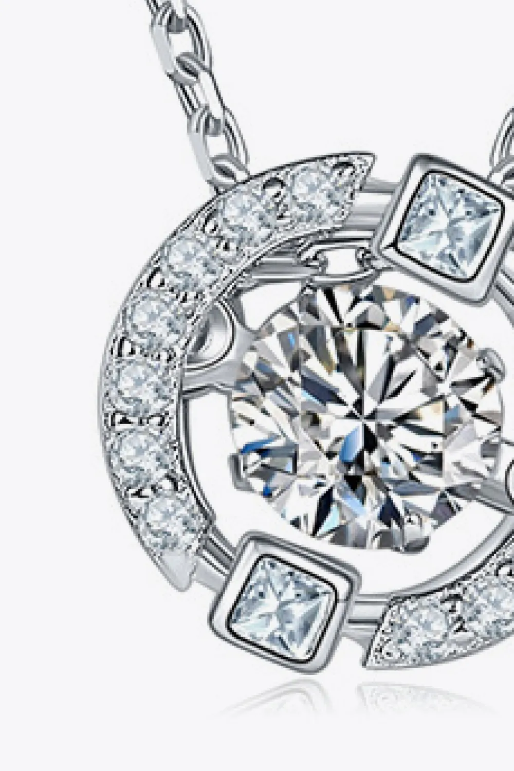 Moissanite Pendant Chain-Link Necklace, image 3