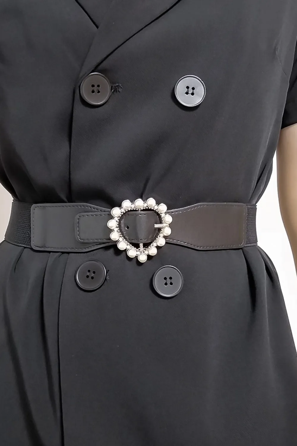 Pearl Heart Buckle Elastic Belt, image 5