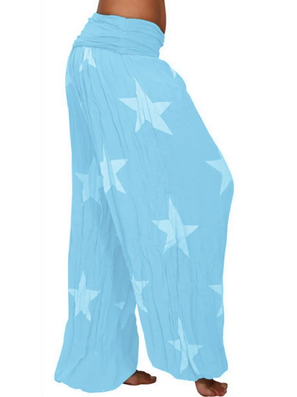 Full Size Ruched High Waist Printed Pants, image 5