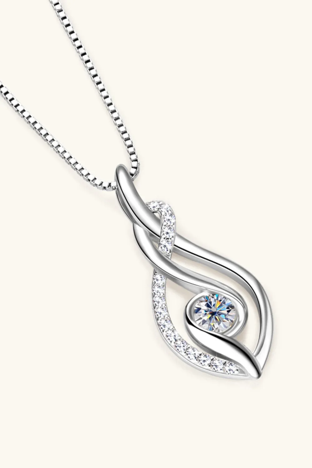 Moissanite 925 Sterling Silver Necklace, image 4