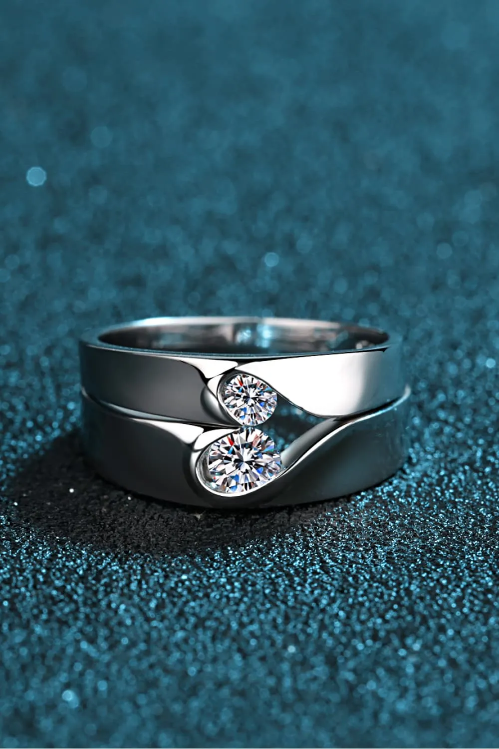 Moissanite Rhodium-Plated Ring, image 5