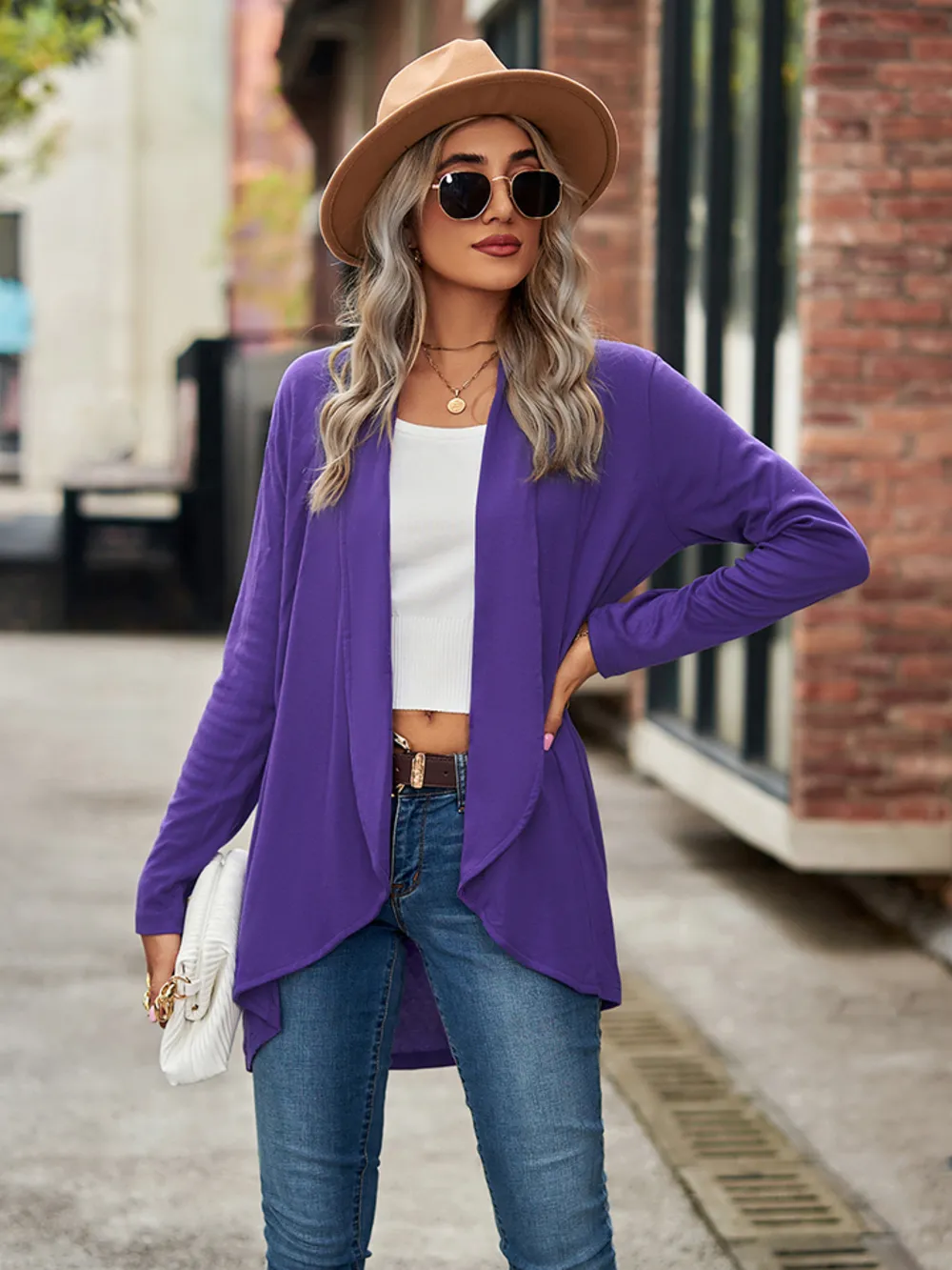 Open Front Long Sleeve Cardigan, image 5