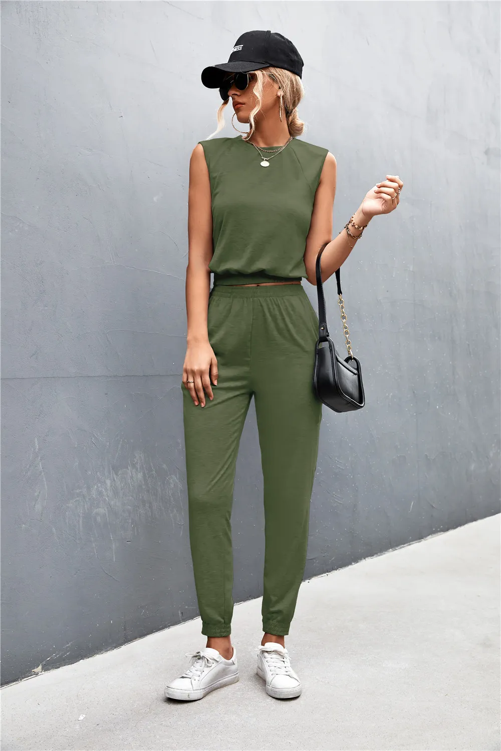 Sleeveless Top and Joggers Set, image 2