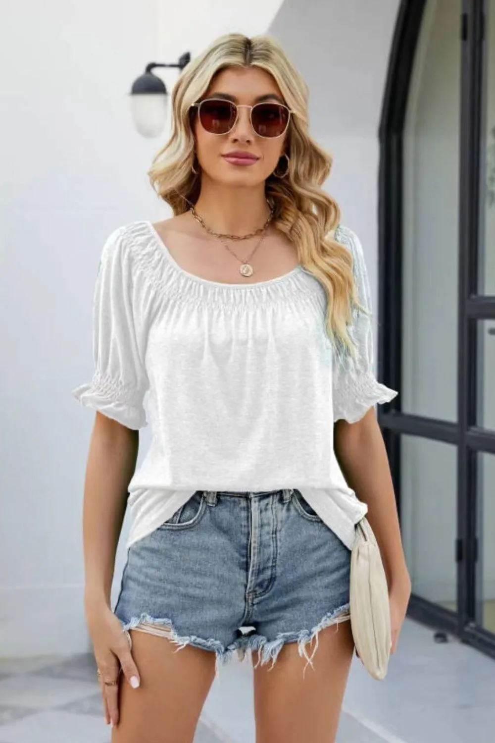 Short Flounce Sleeve Top, image 5