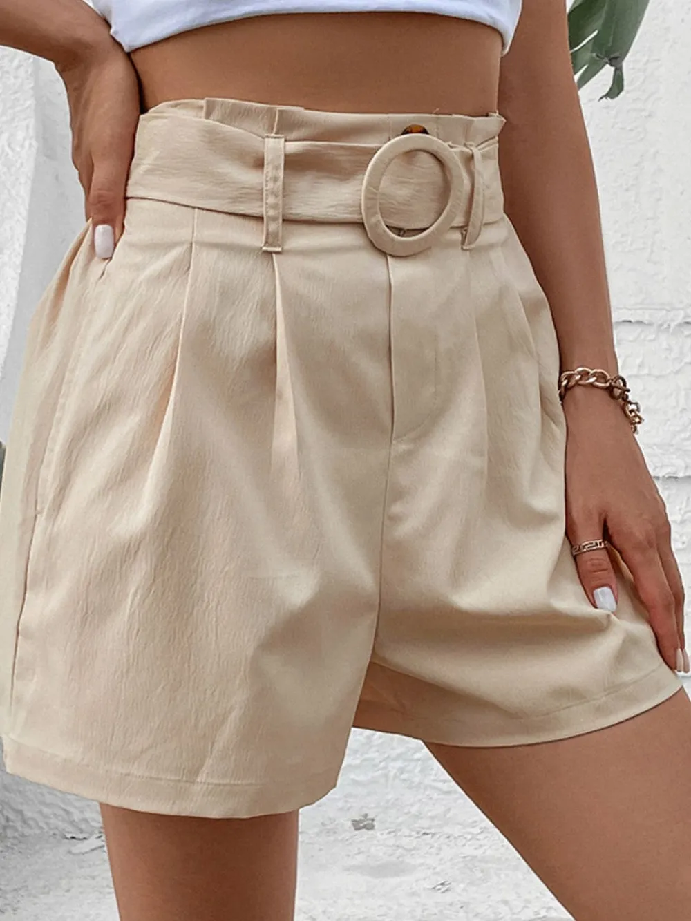 Belted Shorts with Pockets, image 4