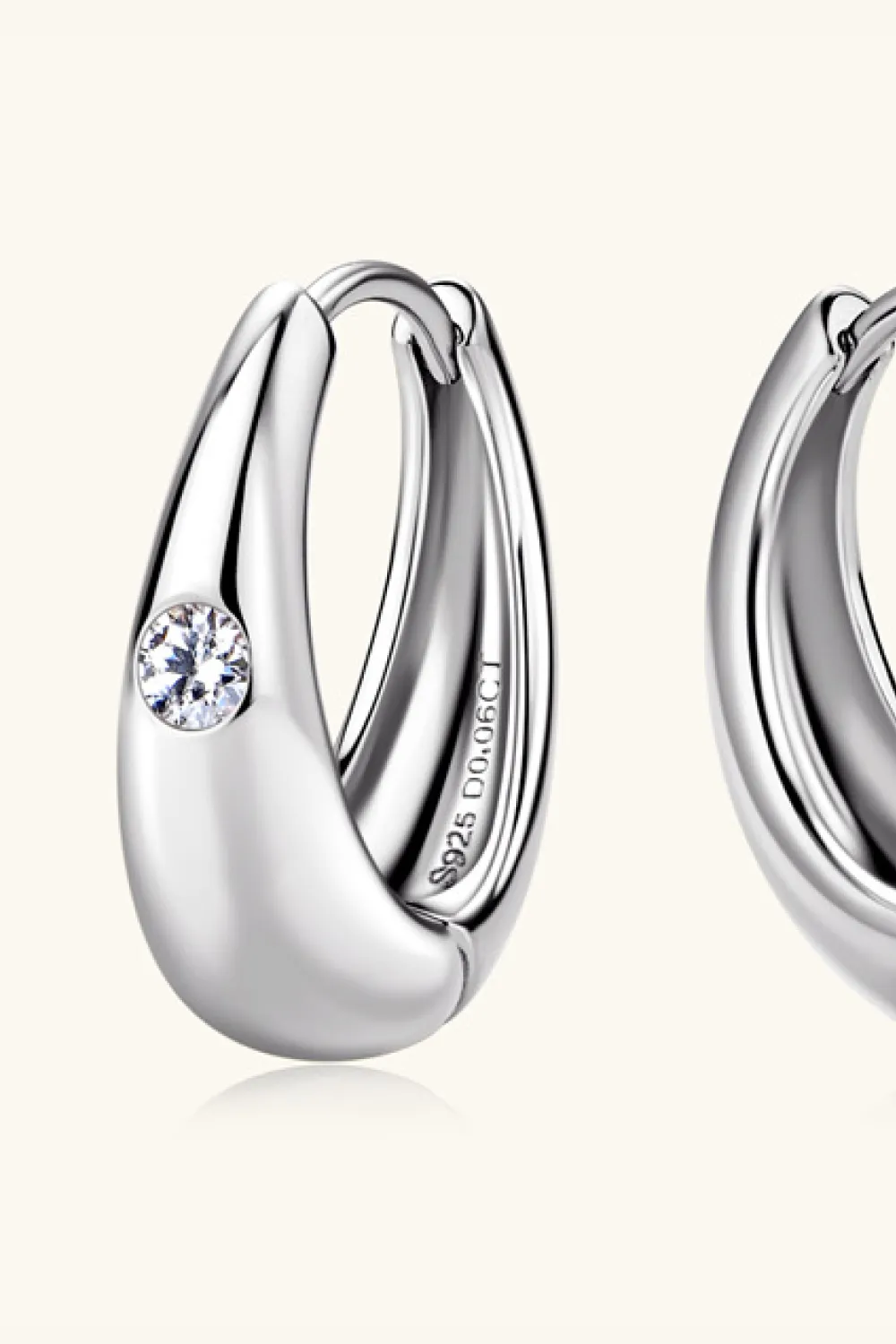 Moissanite 925 Sterling Silver Earrings, image 3