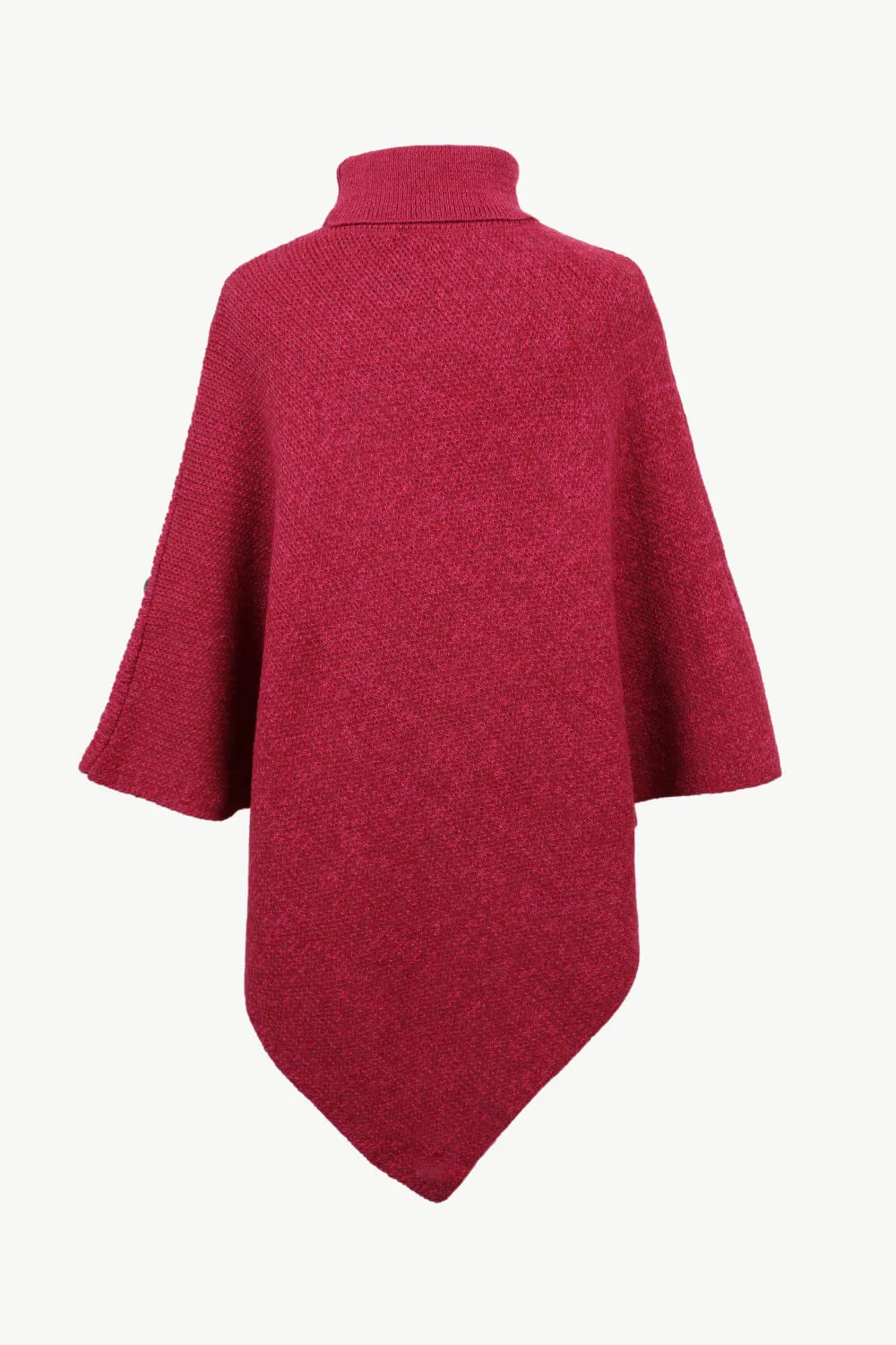 Turtleneck Buttoned Poncho, image 18