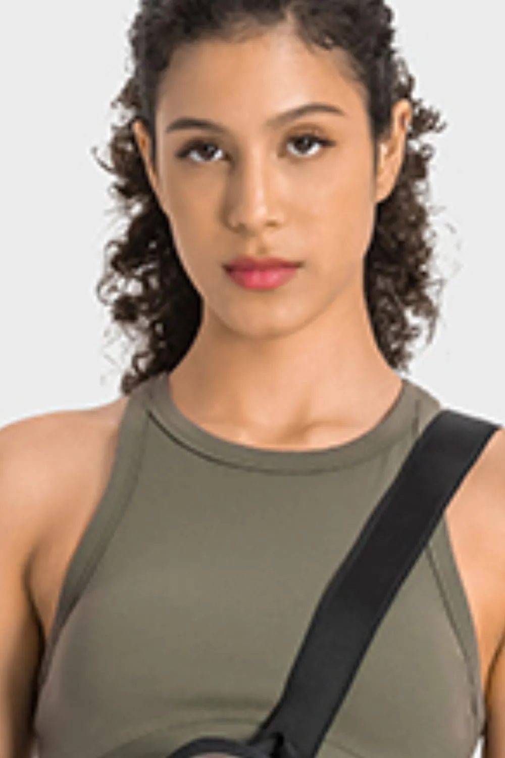 Racerback Cropped Sports Tank, image 5