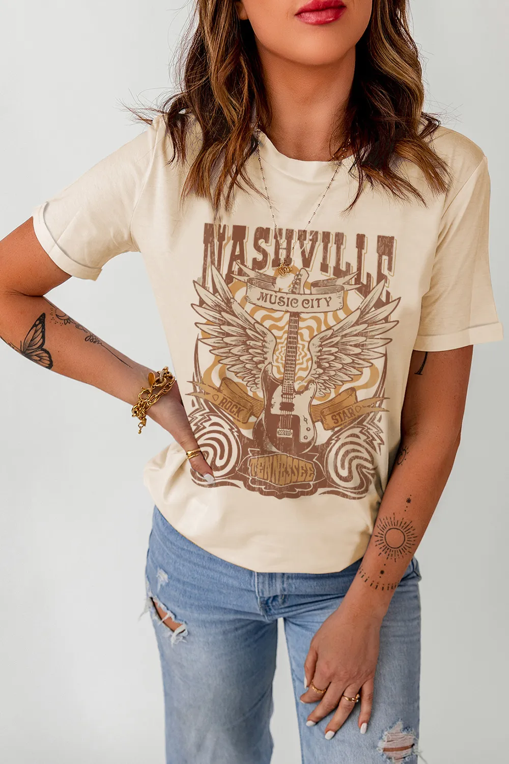 Western Graphic Round Neck T-Shirt, image 2