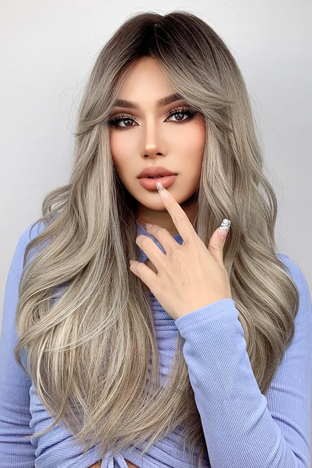 Full Machine Long Wave Wigs 26'', image 8