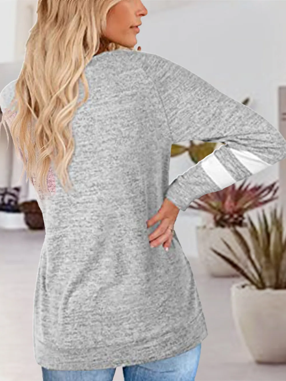 V-Neck Raglan Sleeve T-Shirt, image 9