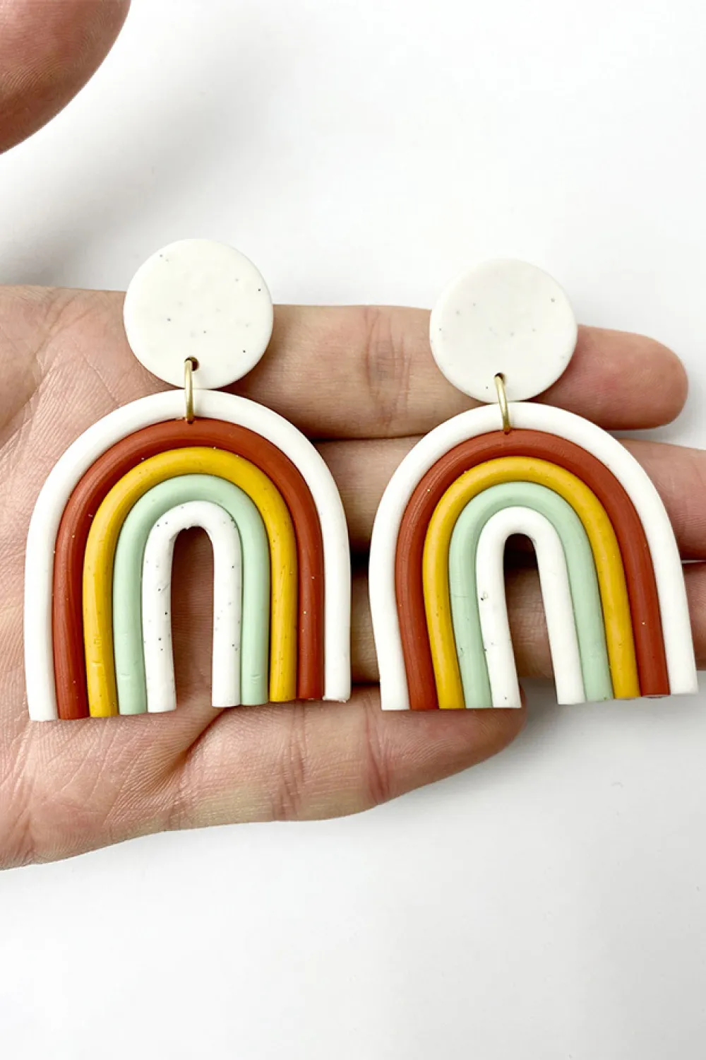 Rainbow Shape Dangle Earrings, image 4
