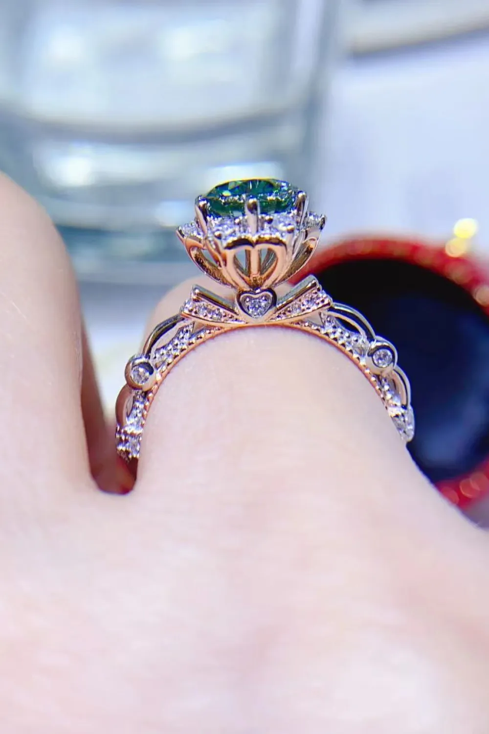 1 Carat Moissanite 925 Sterling Silver Ring, image 2