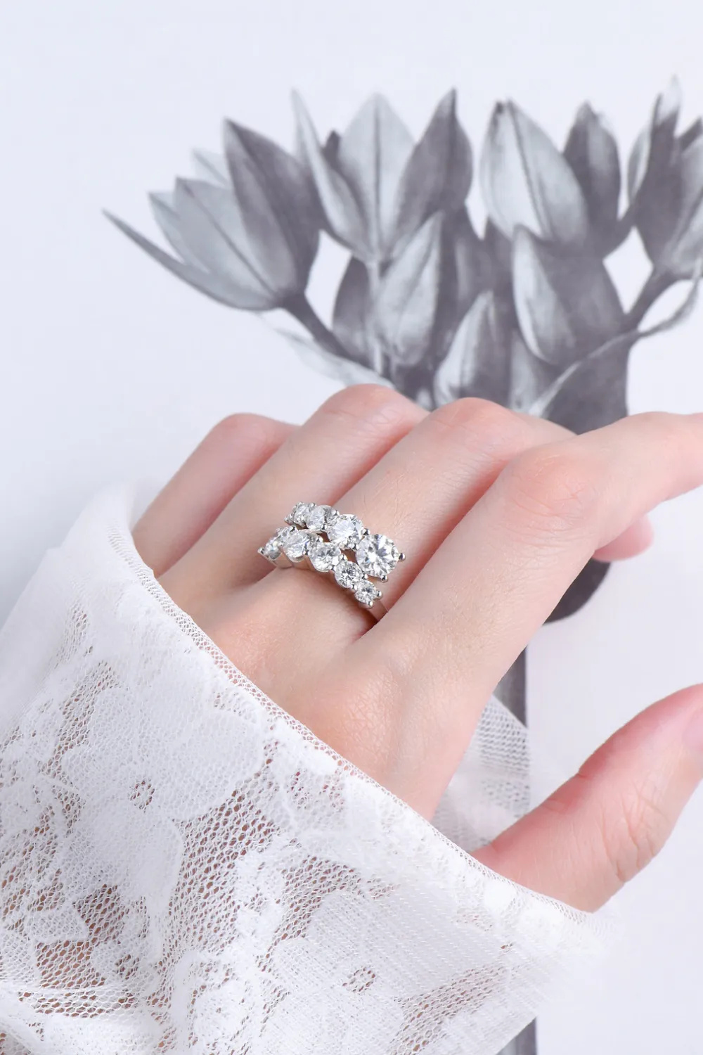 Moissanite 925 Sterling Silver Ring, image 3