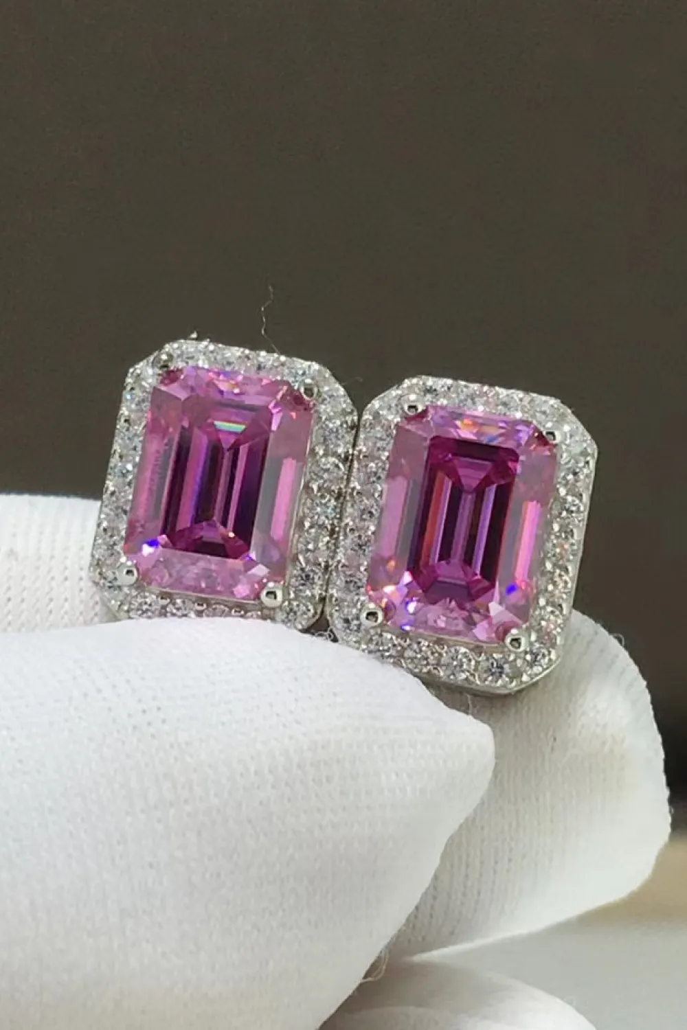 Shiny and Elegant 2 Carat Moissanite Stud Earrings, image 2