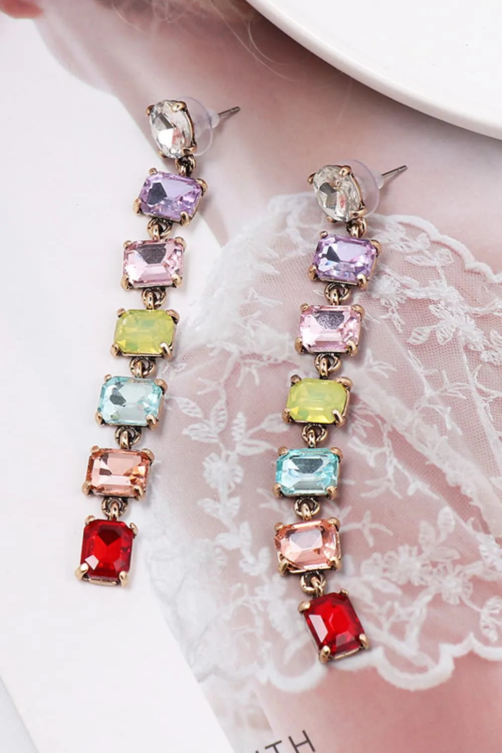 Geometrical Shape Resin Dangle Earrings, image 7