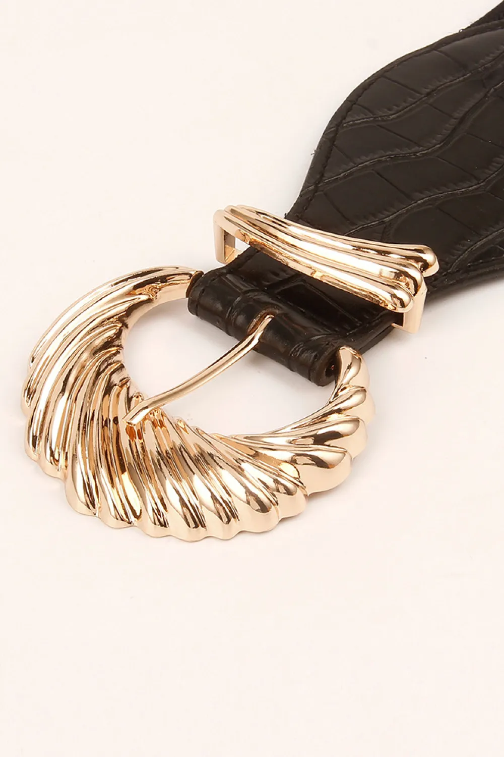 Shell Alloy Buckle Elastic Belt, image 6