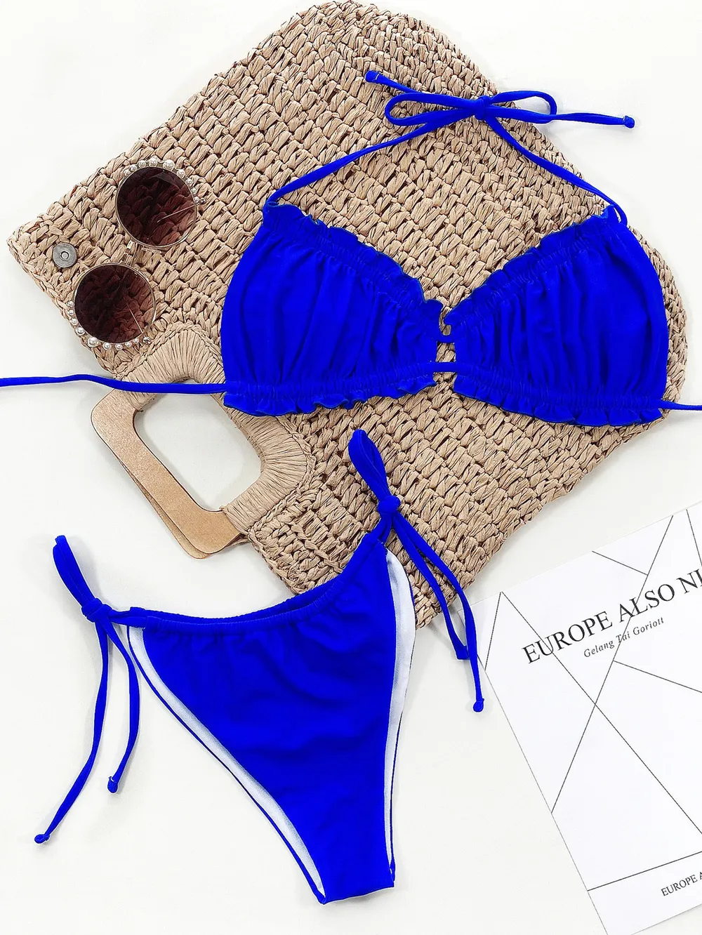 Frill Trill Halter Neck Bikini Set, image 6