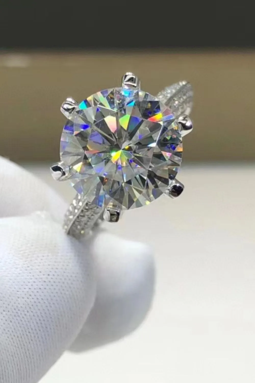 5 Carat Moissanite 6-Prong Ring, image 3