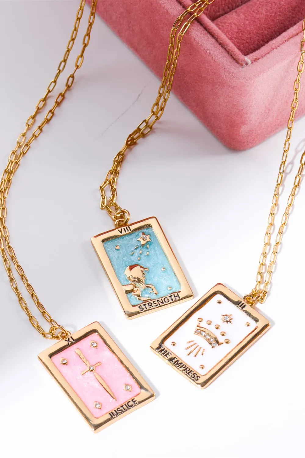 Tarot Card Pendant Copper Necklace, image 3