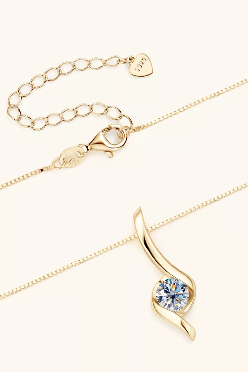 1 Carat Moissanite 925 Sterling Silver Necklace, image 5