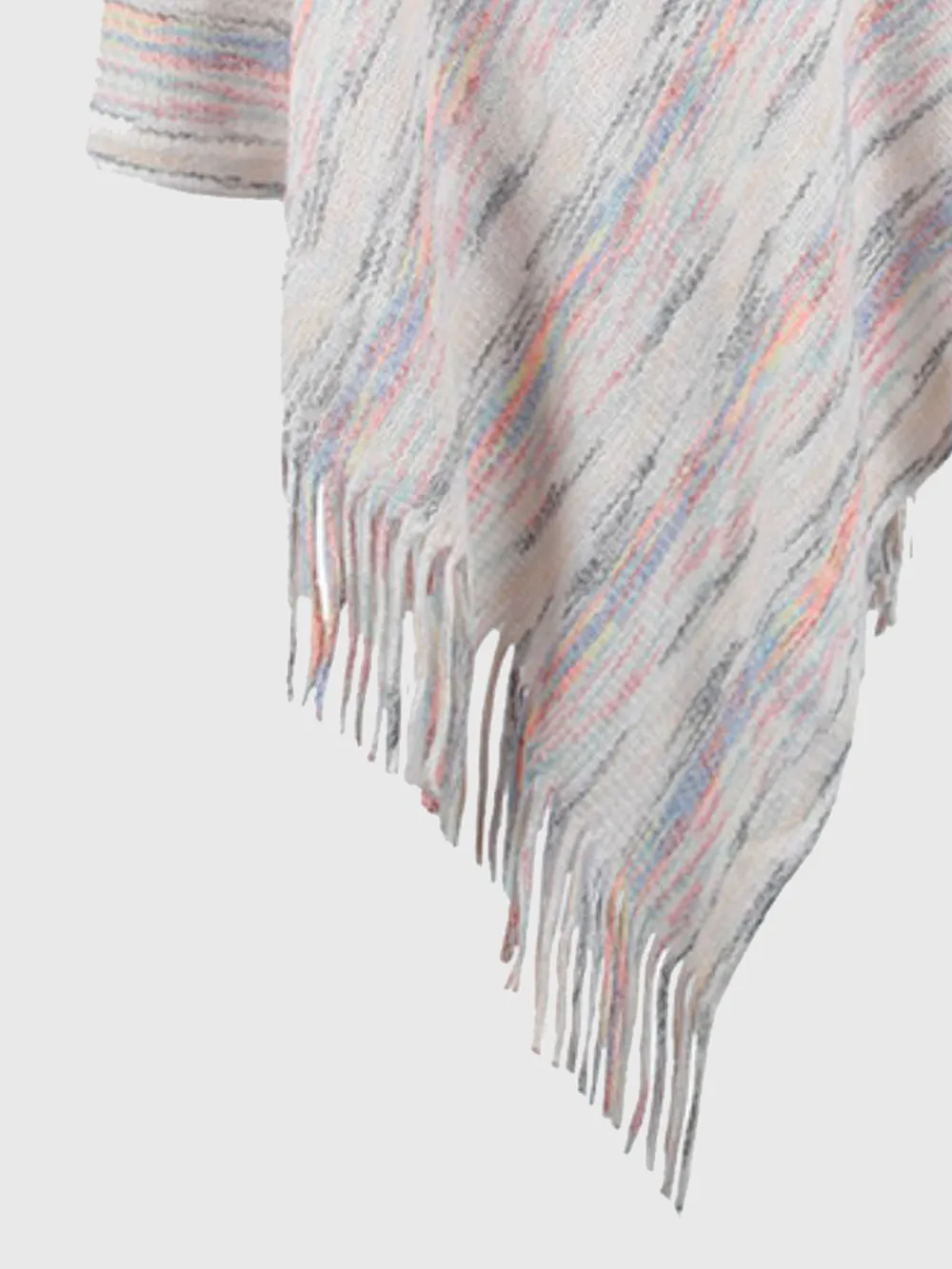 Fringe Hem Hooded Poncho, image 16