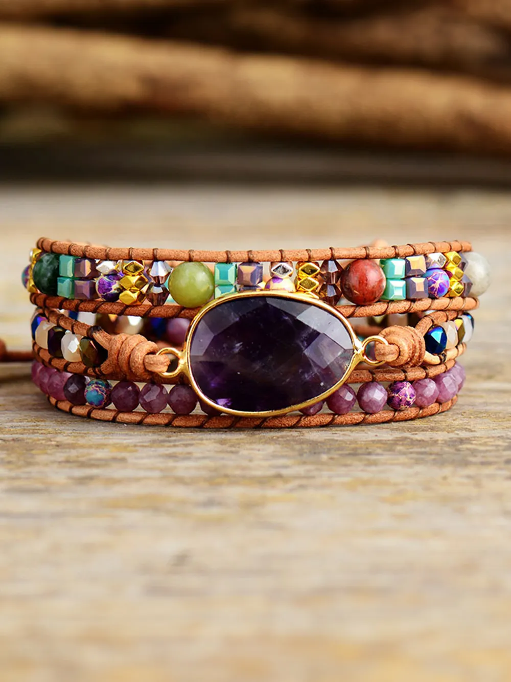 Triple-Layer Amethyst Bracelet, image 2