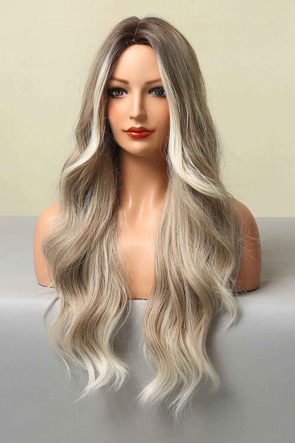 Full Machine Made Long Wave Wigs 26'', image 2