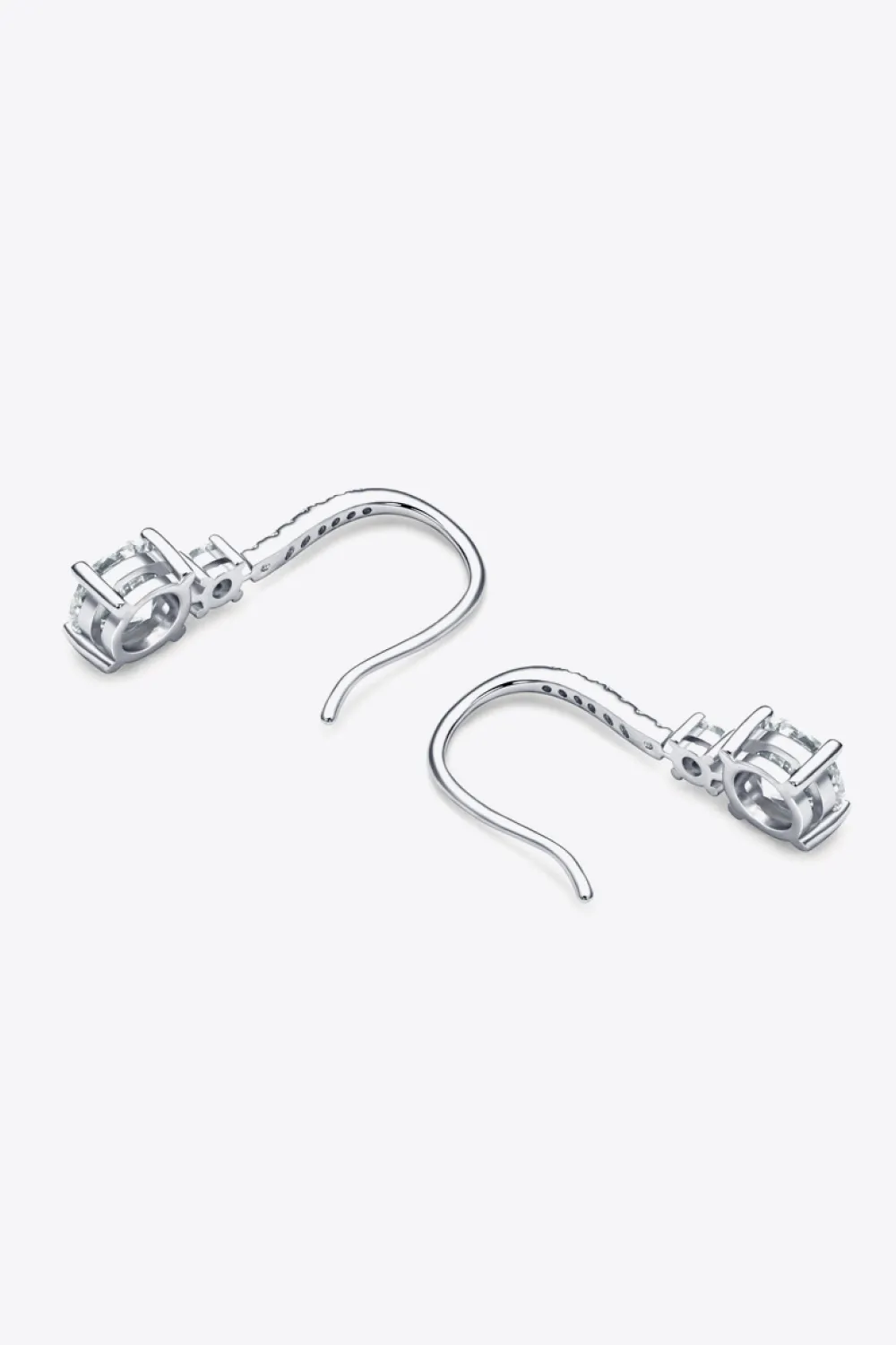 2 Carat Moissanite 925 Sterling Silver Drop Earrings, image 2