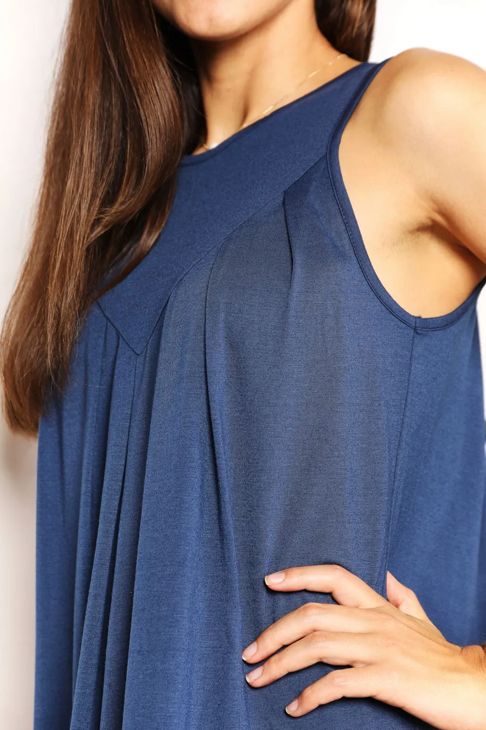 Round Neck Sleeveless Mini Dress, image 3