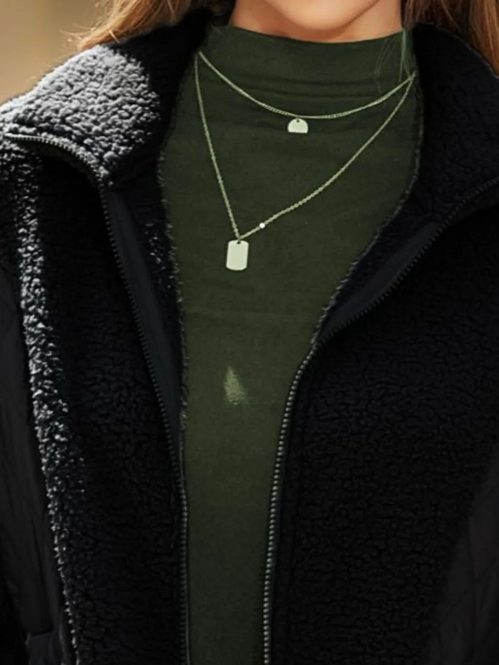 Zip-Up Collared Neck Jacket, image 13